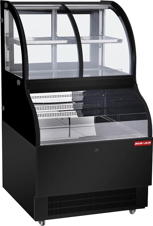 New Air - 36" Stainless Steel Refrigerated Combination Display Case - NCC-36-SS