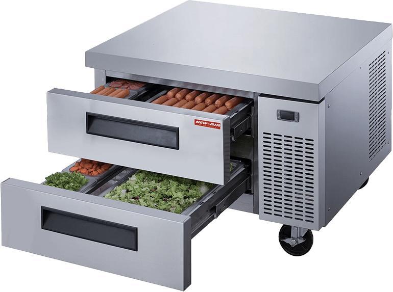 New Air - 36" Two Drawer Refrigerated Chef Base - NCB-036-SS