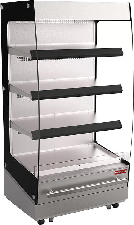 New Air - 39" Heated Vertical Open Merchandiser, Shallow Depth - NOM-39-HT