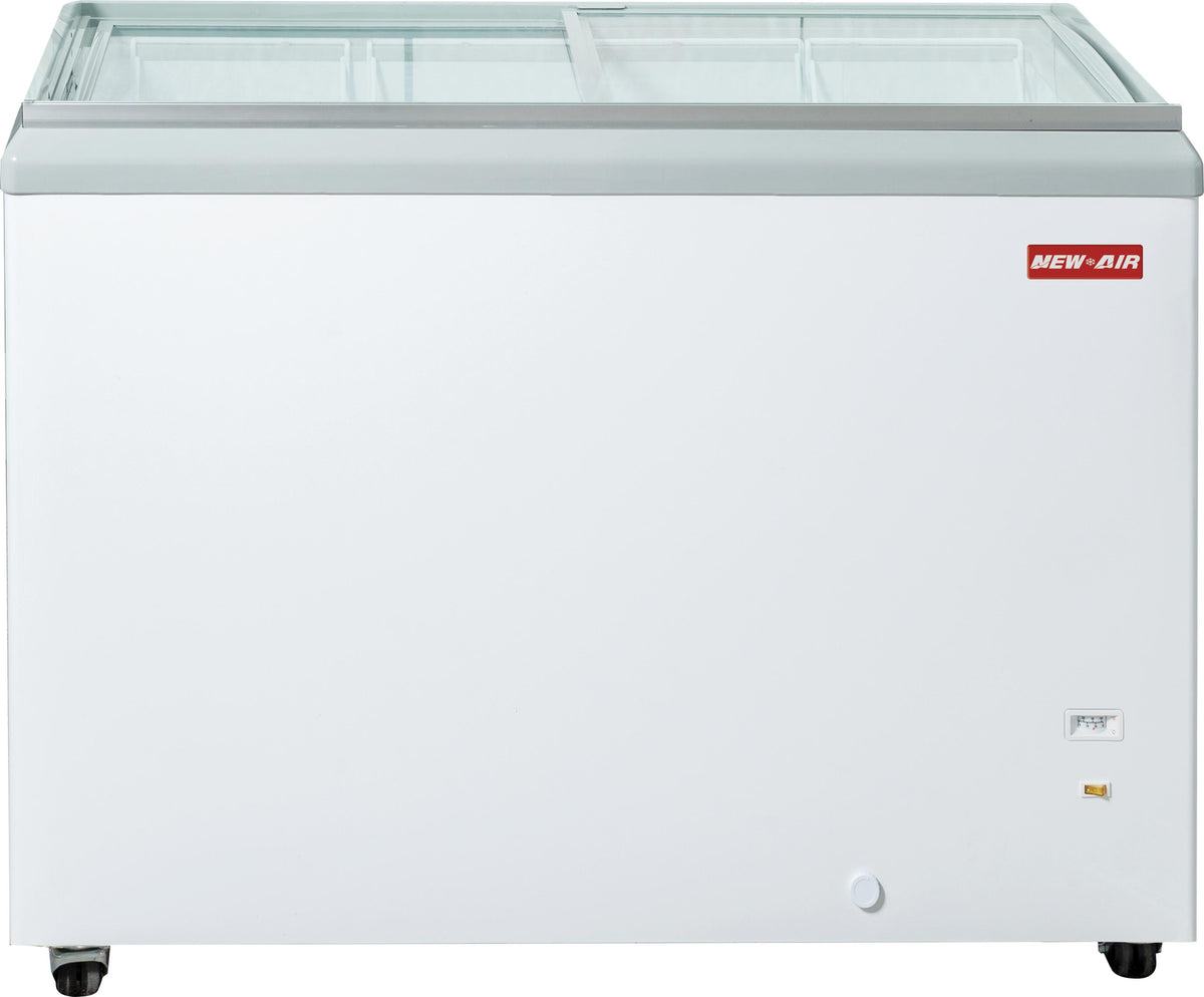 New Air - 41" Flat Glass Ice Cream Freezer with 3 Baskets - NIF-41-FG