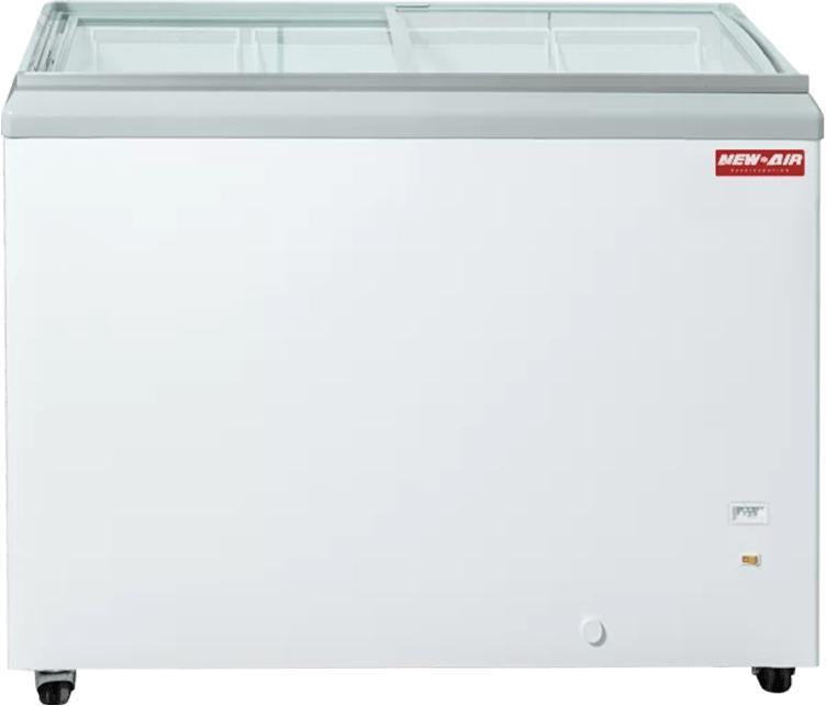 New Air - 41" Flat Glass Ice Cream Freezer with 3 Baskets - NIF-41-FG