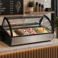 New Air - 46" Gelato Countertop Display Case, 6 Pans - NCGD-46-S