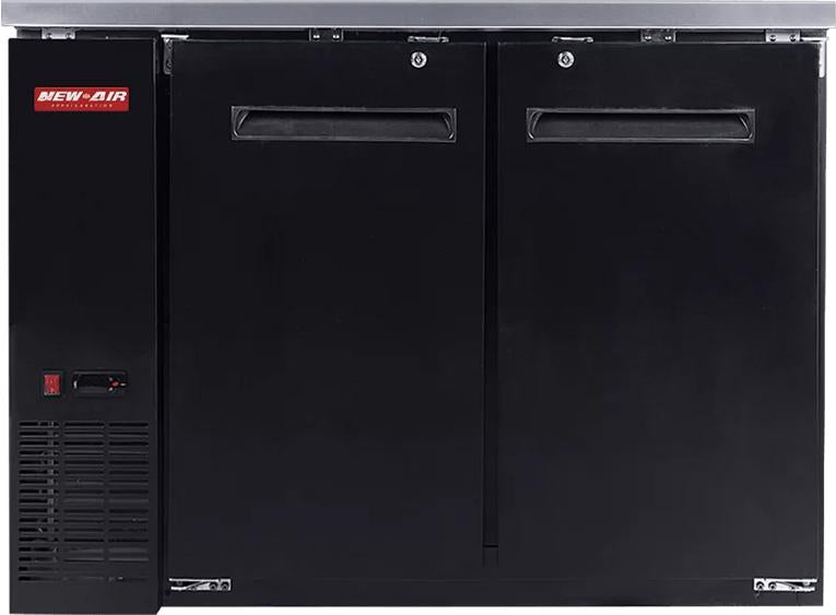 New Air - 48" Double Solid Door Narrow Back Bar Cooler - NBB-48-SB-N