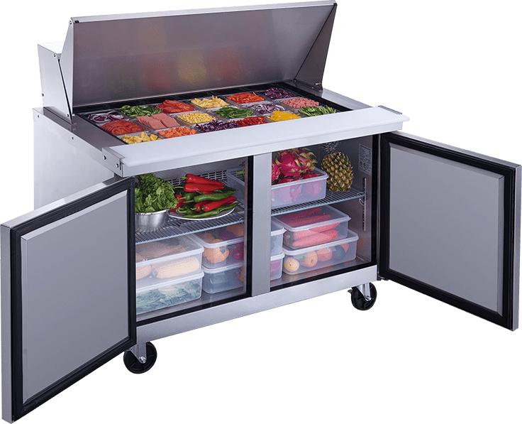 New Air - 48" Mega Top Refrigerated Salad and Sandwich Prep Table - NPT-048-MSA