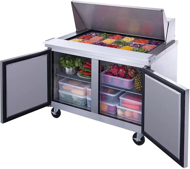 New Air - 48" Mega Top Refrigerated Salad and Sandwich Prep Table - NPT-048-MSA