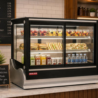 New Air - 48" Square Glass Refrigerated Countertop Display Case - NCDC-48-SV