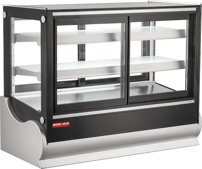 New Air - 48" Square Glass Refrigerated Countertop Display Case - NCDC-48-SV