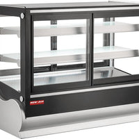 New Air - 48" Square Glass Refrigerated Countertop Display Case - NCDC-48-SV