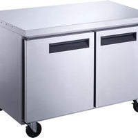 New Air - 48" Stainless Steel Two Door Undercounter Refrigerator - NUR-048-SS