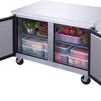 New Air - 48" Stainless Steel Two Door Undercounter Refrigerator - NUR-048-SS