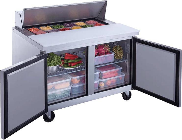 New Air - 48" Two Door Refrigerated Salad and Sandwich Prep Table - NPT-048-SA