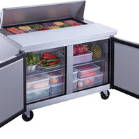 New Air - 48" Two Door Refrigerated Salad and Sandwich Prep Table - NPT-048-SA