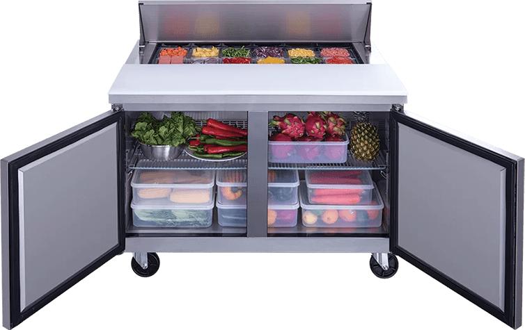 New Air - 48" Two Door Refrigerated Salad and Sandwich Prep Table - NPT-048-SA