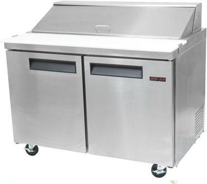 New Air - 48" Two Door Refrigerated Salad and Sandwich Prep Table - NPT-048-SA