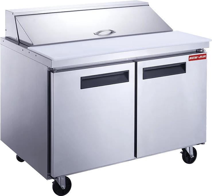 New Air - 48" Two Door Refrigerated Salad and Sandwich Prep Table - NPT-048-SA