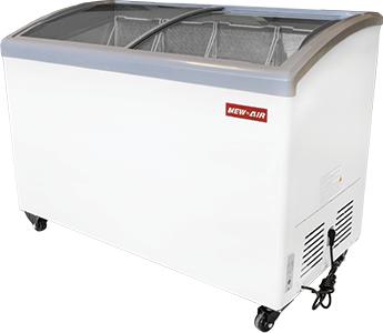 New Air - 49" Curved Glass Ice Cream Freezer with 4 Baskets - NIF-49-CG