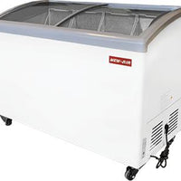 New Air - 49" Curved Glass Ice Cream Freezer with 4 Baskets - NIF-49-CG
