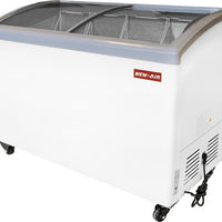 New Air - 49" Curved Glass Ice Cream Freezer with 4 Baskets - NIF-49-CG
