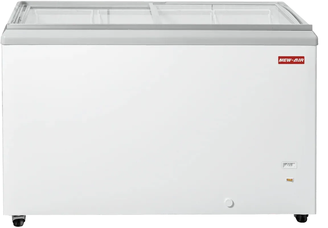 New Air - 50" Flat Glass Ice Cream Freezer with 4 Baskets - NIF-50-FG
