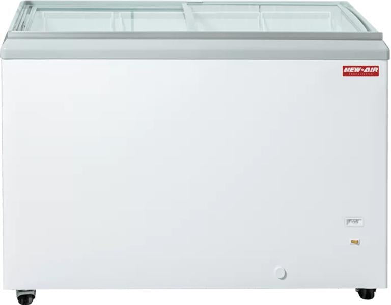New Air - 50" Flat Glass Ice Cream Freezer with 4 Baskets - NIF-50-FG