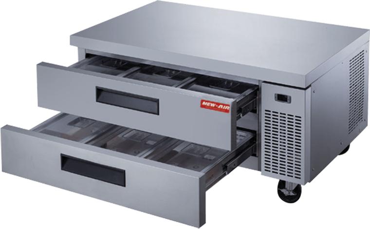 New Air - 52" Two Drawer Refrigerated Chef Base - NCB-052-SS