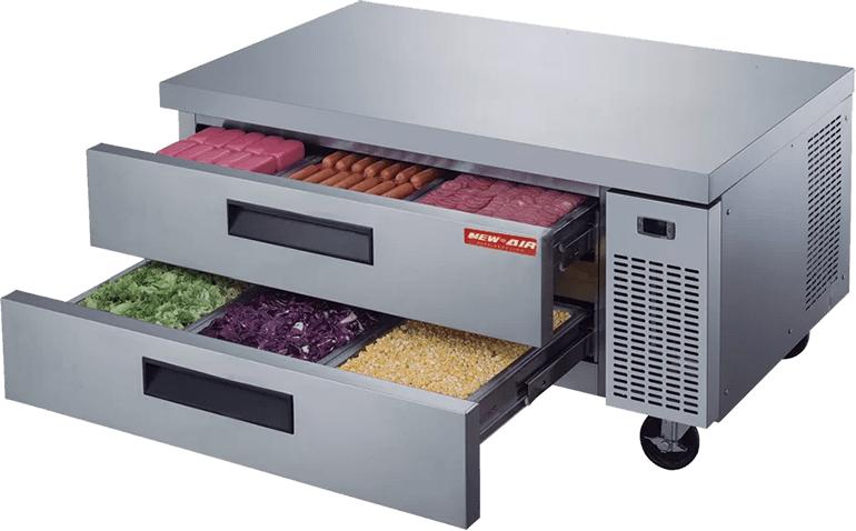 New Air - 52" Two Drawer Refrigerated Chef Base - NCB-052-SS