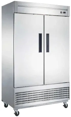 New Air - 54.50" Double Solid Door Stainless Steel Reach-In Freezer - NSF-115-H