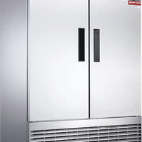 New Air - 54.50" Double Solid Door Stainless Steel Reach-In Refrigerator - NSR-115-H