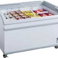 New Air - 56" Curved Glass Island Freezer with 4 Baskets - NIF-56-CG