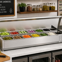 New Air - 59" Refrigerated Countertop Salad Display - NCSD-59-SL