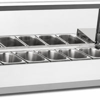 New Air - 59" Refrigerated Countertop Salad Display - NCSD-59-SL