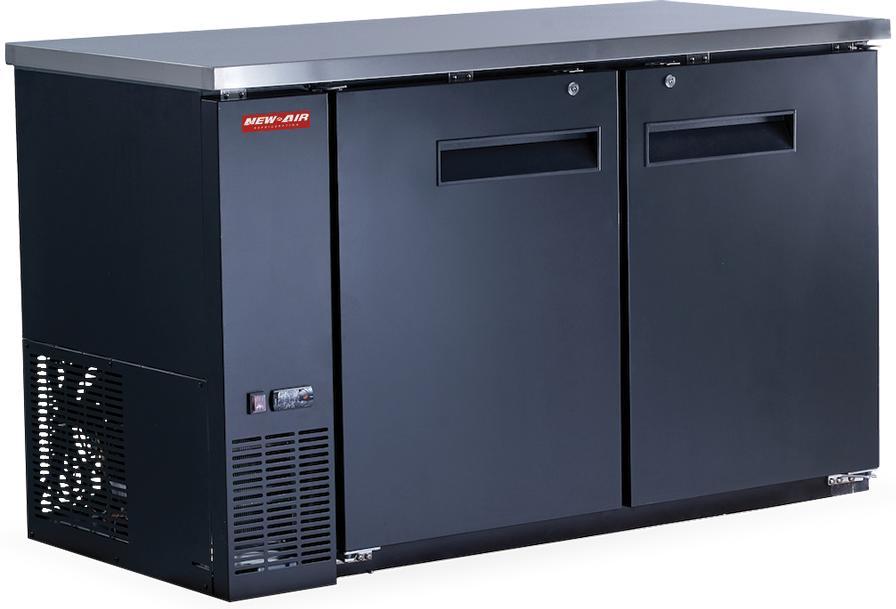 New Air - 60" Double Solid Door Back Bar Cooler - NBB-60-SB