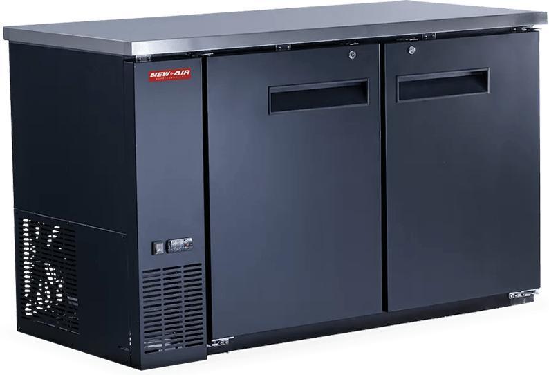 New Air - 60" Double Solid Door Back Bar Cooler - NBB-60-SB