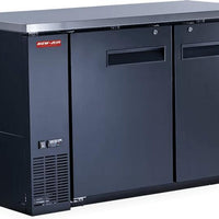 New Air - 60" Double Solid Door Back Bar Cooler - NBB-60-SB