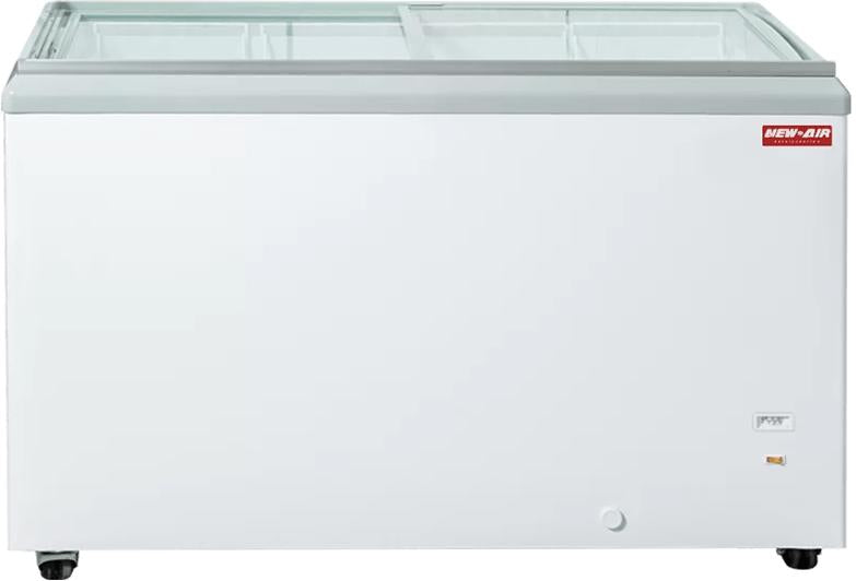 New Air - 60" Flat Glass Ice Cream Freezer with 5 Baskets - NIF-60-FG