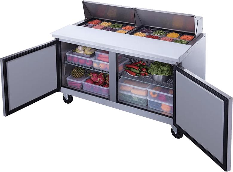 New Air - 60" Two Door Refrigerated Salad and Sandwich Prep Table - NPT-060-SA