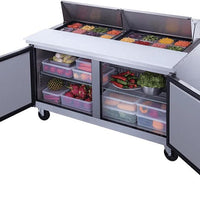 New Air - 60" Two Door Refrigerated Salad and Sandwich Prep Table - NPT-060-SA