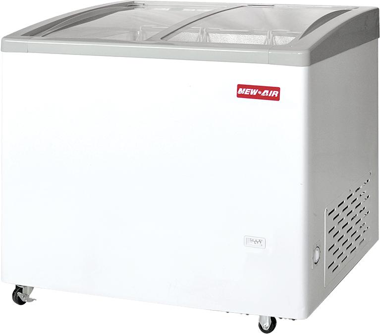 New Air - 61" Curved Glass Ice Cream Freezer with 6 Baskets - NIF-61-CG