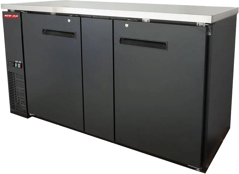 New Air - 69" Double Solid Door Back Bar Cooler - NBB-69-SB
