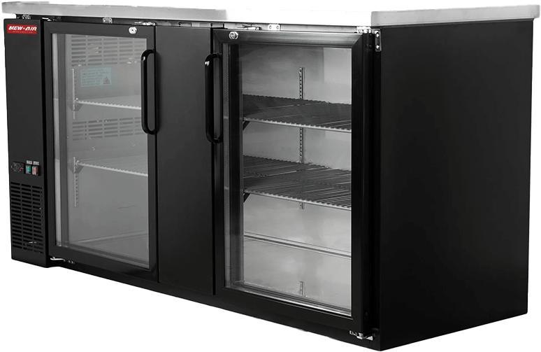New Air - 69" Glass Door Back Bar Cooler - NBB-69-SG