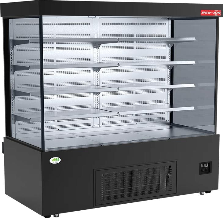 New Air - 71" Refrigerated Vertical Open Merchandiser, Shallow Depth - NOM-71-S