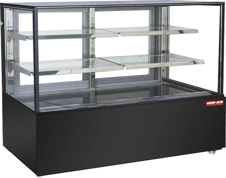 New Air - 71" Square Glass Refrigerated Display Case - NDC-71-SG