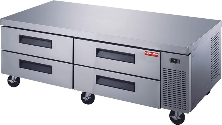 New Air - 72" Four Drawer Refrigerated Chef Base - NCB-072-SS