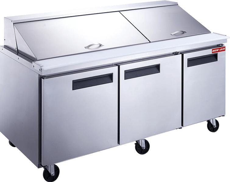 New Air - 72" Mega Top Refrigerated Salad and Sandwich Prep Table - NPT-072-MSA