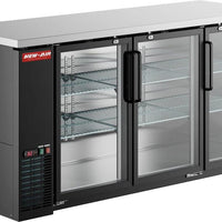 New Air - 72" Narrow Glass Door Back Bar Cooler - NBB-72-SG-N