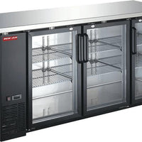 New Air - 72" Narrow Glass Door Back Bar Cooler - NBB-72-SG-N