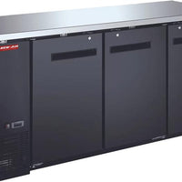 New Air - 72" Narrow Solid Door Back Bar Cooler - NBB-72-SB-N