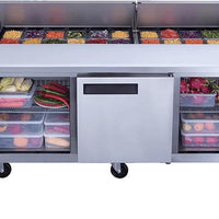 New Air - 72" Three Door Refrigerated Salad and Sandwich Prep Table - NPT-072-SA