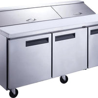 New Air - 72" Three Door Refrigerated Salad and Sandwich Prep Table - NPT-072-SA