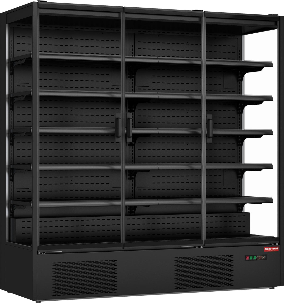New Air - 74" Three Door Panoramic Multi Deck Refrigerated Merchandiser - NMD-74-3H